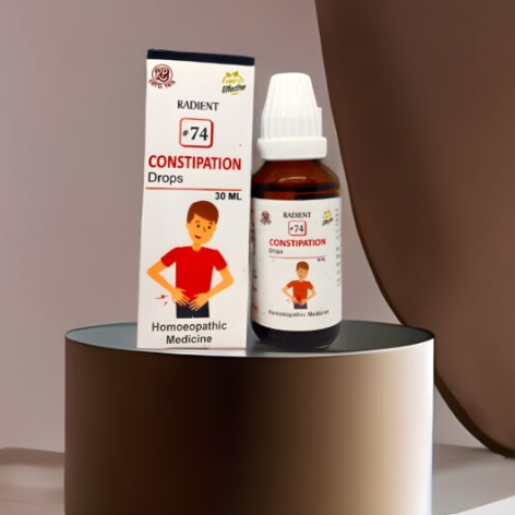 Radient 74 Constipation Drops homeopathic medicine for constipation, bloating and digestive support