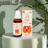 Radient 87 Piles Drops homeopathic medicine for piles, hemorrhoids, rectal discomfort and bleeding support