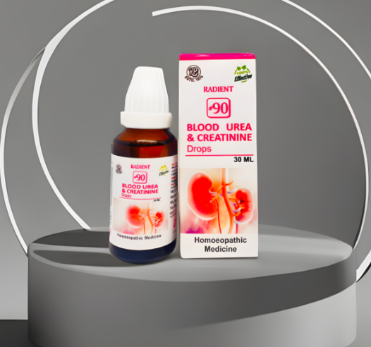 Radient 90 Blood Urea Creatinine Drops homeopathic medicine for kidney health, urinary wellness and renal support