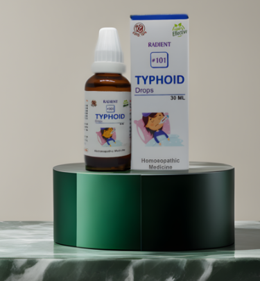 Radient 101 Typhoid Drops homeopathic medicine for supportive care during typhoid fever recovery