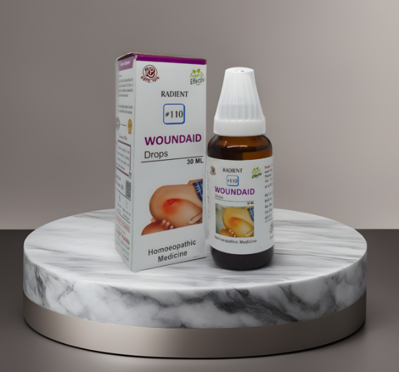 Radient 110 WoundAid Drops homeopathic medicine for wound healing and skin recovery support