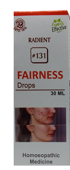 Radient 131 Fairness Drops homeopathic medicine for acne pimples and skin health support