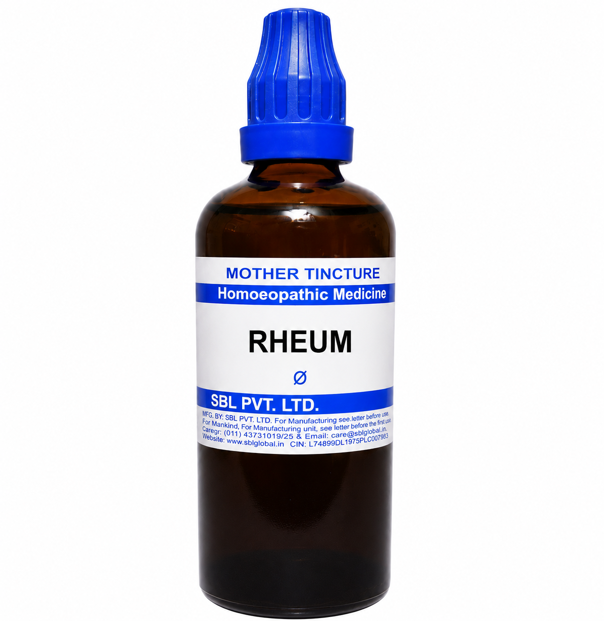 SBL Rheum Q 100ml homeopathic mother tincture for digestive health and gastrointestinal comfort