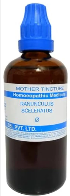 SBL Ranunculus Sceleratus Q 100ml homeopathic mother tincture for skin health and blistering skin conditions