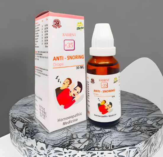 Radient 35 Anti Snoring Drops homeopathic medicine for snoring relief and better breathing during sleep
