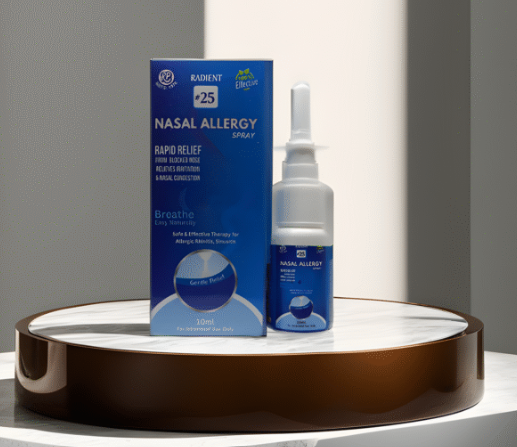 Radient 25 Nasal Allergy Spray homeopathic spray for allergic rhinitis, sinus congestion, sneezing and blocked nose