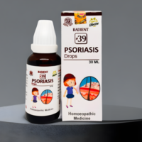 Radient 39 Psoriasis Drops homeopathic medicine for psoriasis, eczema, dry itchy skin and skin health