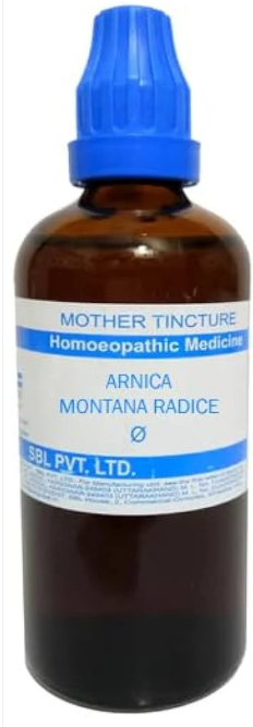 SBL Arnica Montana Radice Q - 100ml homeopathic mother tincture for injury recovery, muscle soreness and body comfort