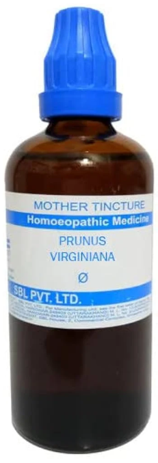 SBL Prunus Virginiana Q 100ml homeopathic mother tincture for dry cough and respiratory health