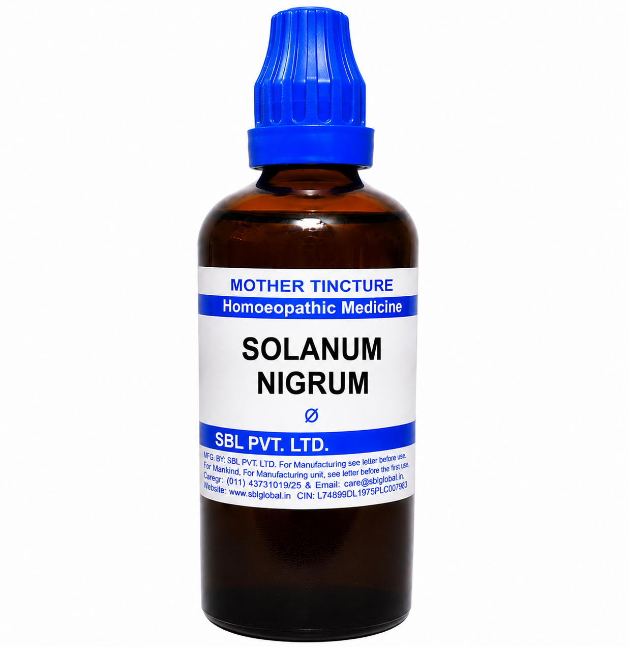 SBL Solanum Nigrum Q 100ml homeopathic mother tincture for liver health and digestive wellness