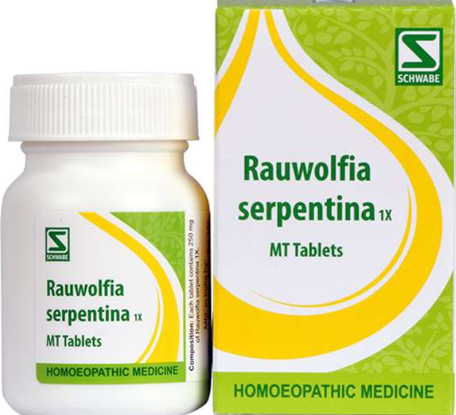 Schwabe Rauwolfia Serpentina 1X homeopathic medicine for high blood pressure