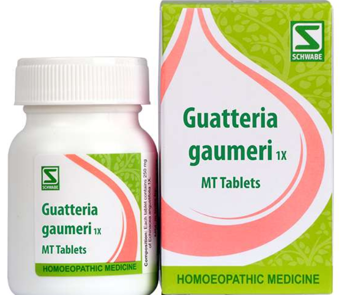 Schwabe Guatteria Gaumeri 1X homeopathic tablets for liver and digestive support